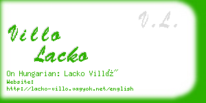 villo lacko business card